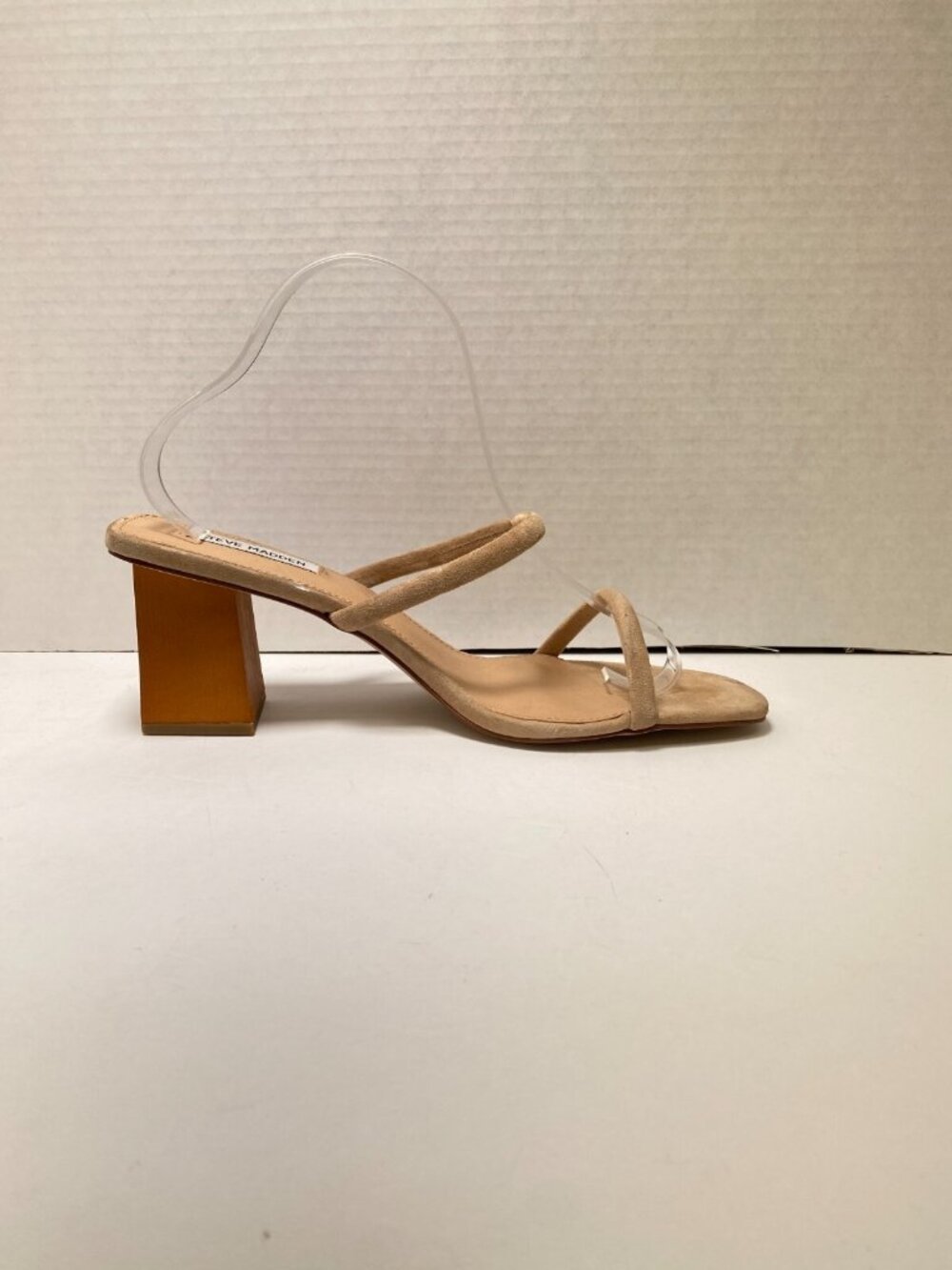 Steve Madden Women's Square Toe Wood Block Strap Sandal Sz 11